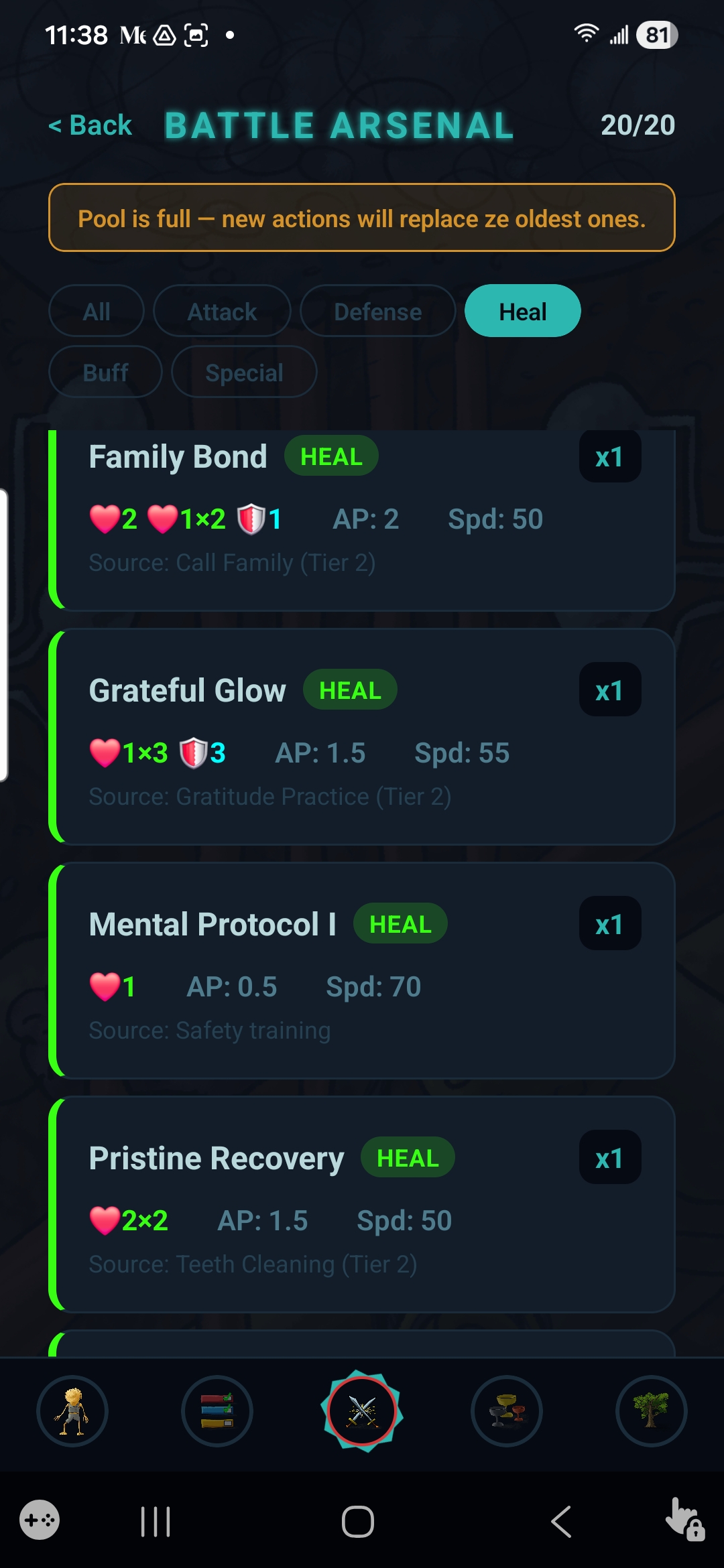 Battle arsenal expanded